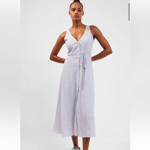 French connection Elao Verona button up dress size 4 in ‘forget me not multi’